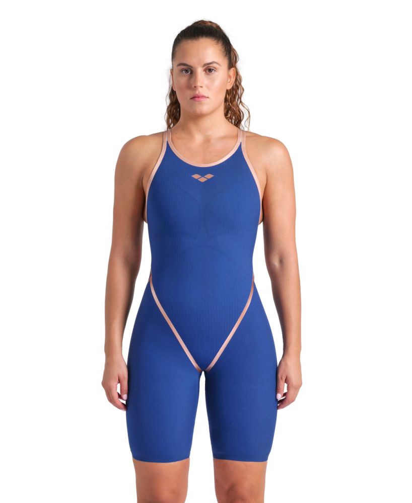 Moteriškas starto kostiumėlis Arena Powerskin PRIMO LE Navy Rose (atvira nugara)