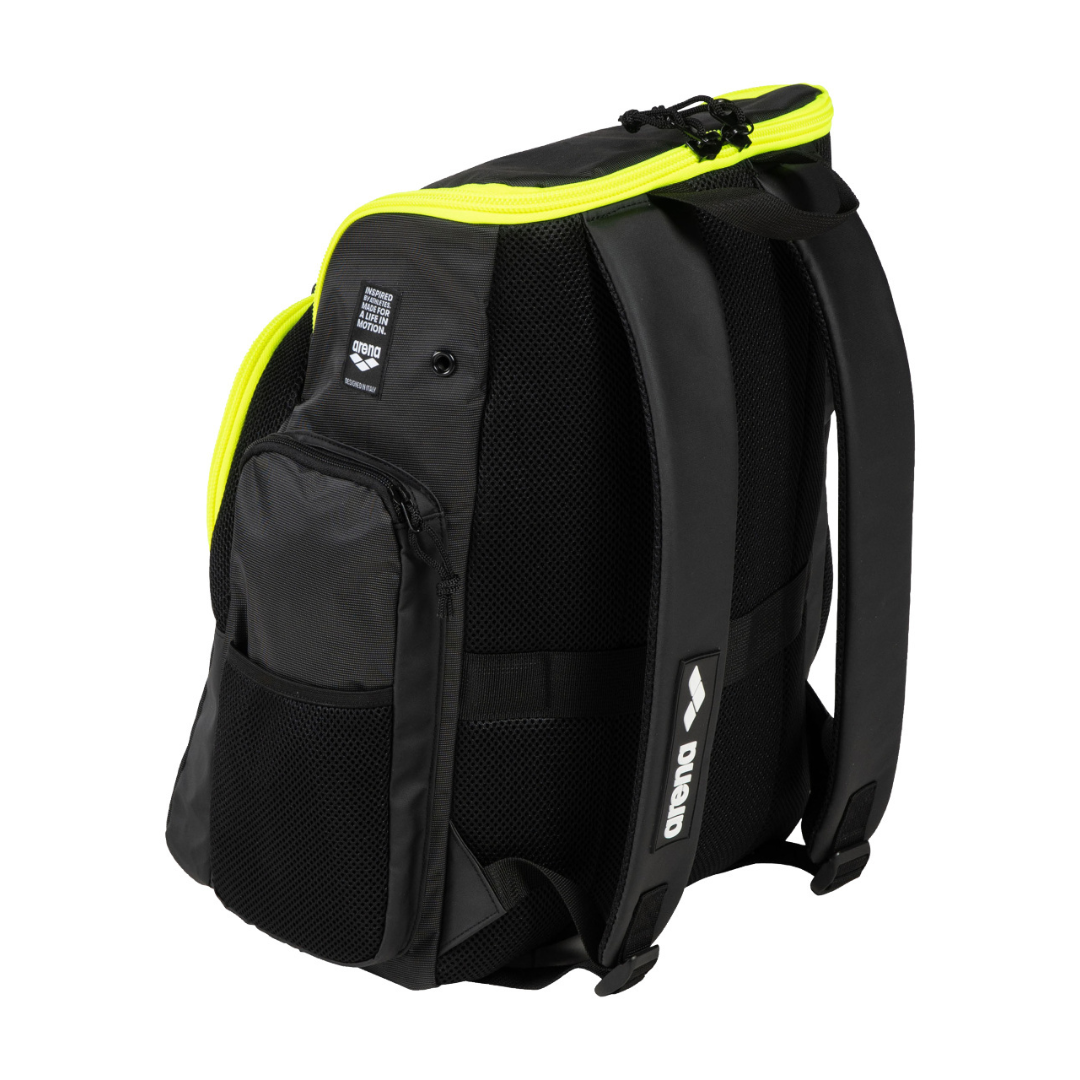 Kuprinė Arena Spiky III Backpack 35 Dark Smoke Neon Yellow