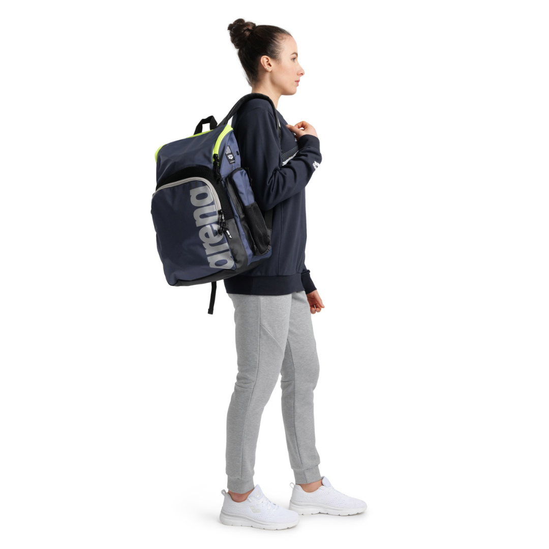 Kuprinė Arena Spiky III Backpack 35 Navy-Neon Yellow