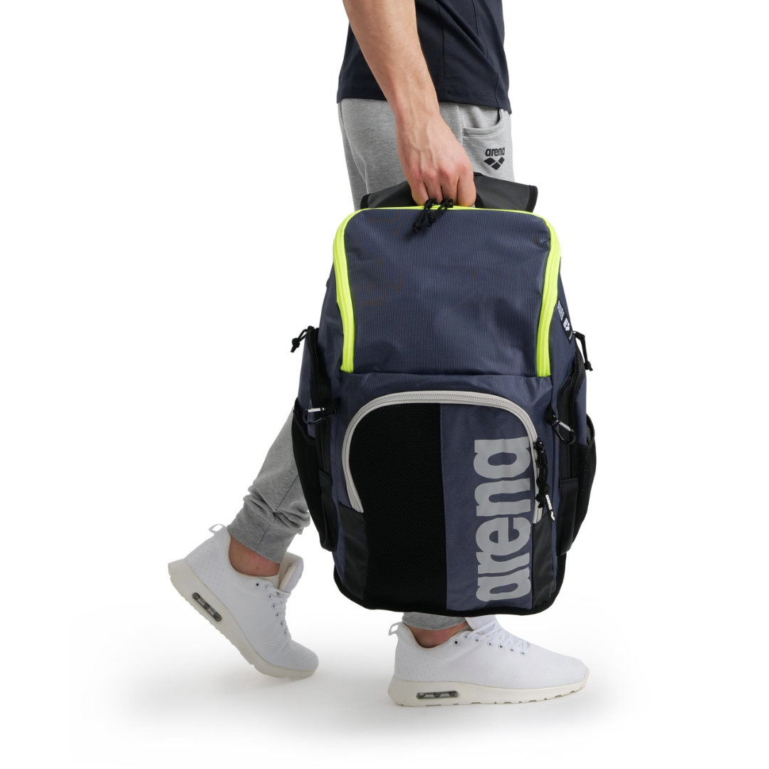 Kuprinė Arena Spiky III Backpack 45 Navy-Neon_Yellow
